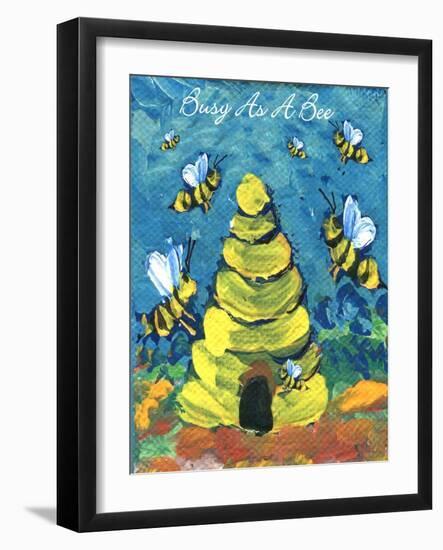 Busy As A Bee-sylvia pimental-Framed Art Print