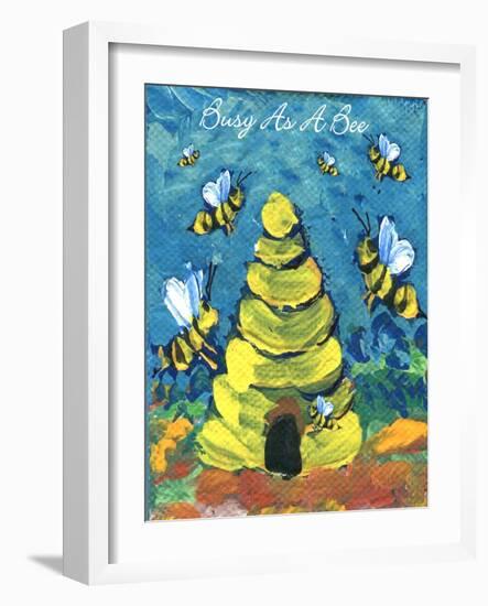 Busy As A Bee-sylvia pimental-Framed Art Print