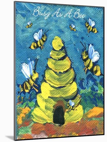 Busy As A Bee-sylvia pimental-Mounted Art Print