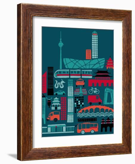 Busy Beijing-null-Framed Giclee Print