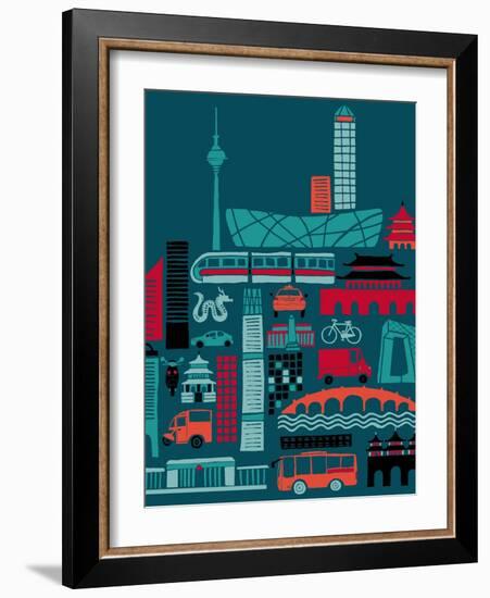 Busy Beijing-null-Framed Giclee Print