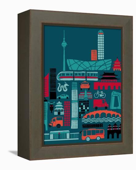 Busy Beijing-null-Framed Premier Image Canvas