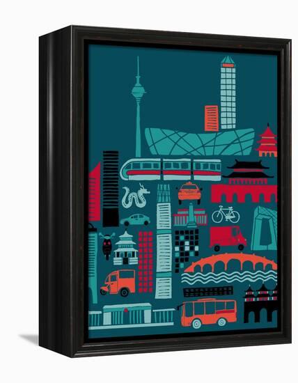 Busy Beijing-null-Framed Premier Image Canvas