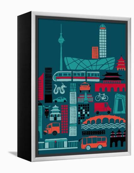 Busy Beijing-null-Framed Premier Image Canvas