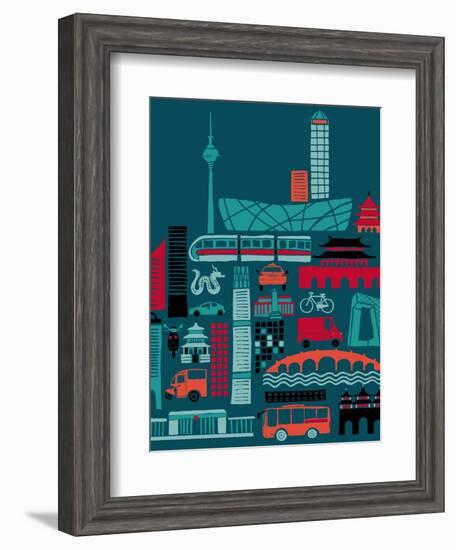 Busy Beijing-null-Framed Giclee Print