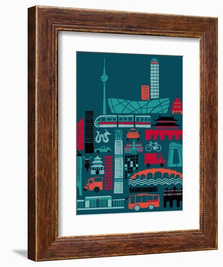 Busy Beijing-null-Framed Giclee Print