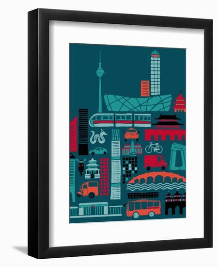 Busy Beijing-null-Framed Giclee Print