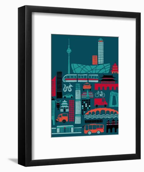 Busy Beijing-null-Framed Giclee Print