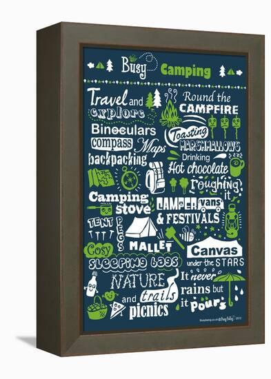 Busy Being a Camper-Busy Being-Framed Premier Image Canvas