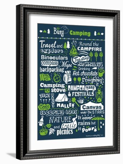 Busy Being a Camper-Busy Being-Framed Giclee Print