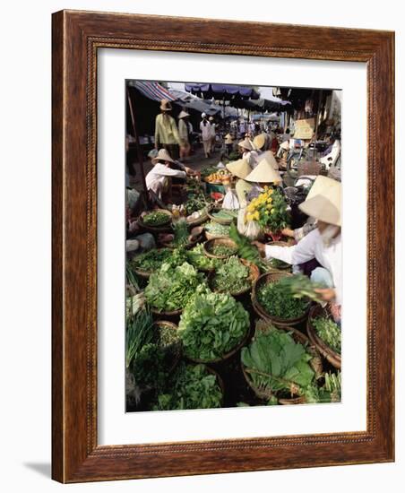 Busy Central Market, Hoi An, Central Vietnam, Vietnam-Gavin Hellier-Framed Photographic Print