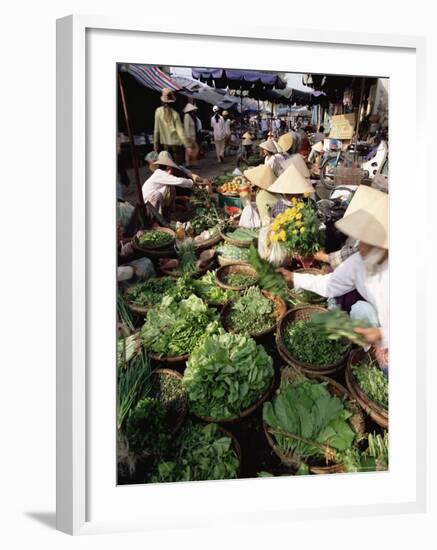 Busy Central Market, Hoi An, Central Vietnam, Vietnam-Gavin Hellier-Framed Photographic Print