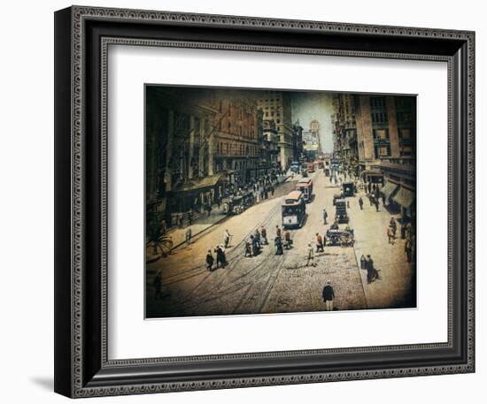 Busy City Street-Dawne Polis-Framed Giclee Print