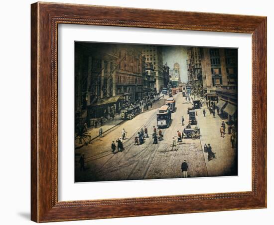 Busy City Street-Dawne Polis-Framed Giclee Print
