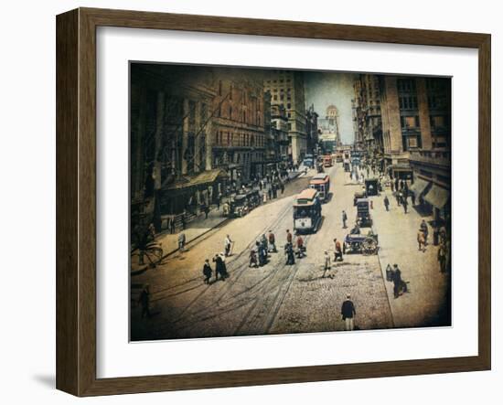 Busy City Street-Dawne Polis-Framed Giclee Print