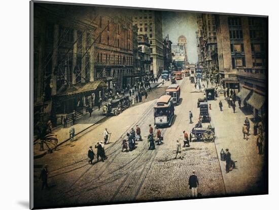 Busy City Street-Dawne Polis-Mounted Giclee Print