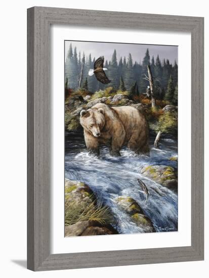 Busy Day at the Fishing Hole-Trevor V. Swanson-Framed Giclee Print