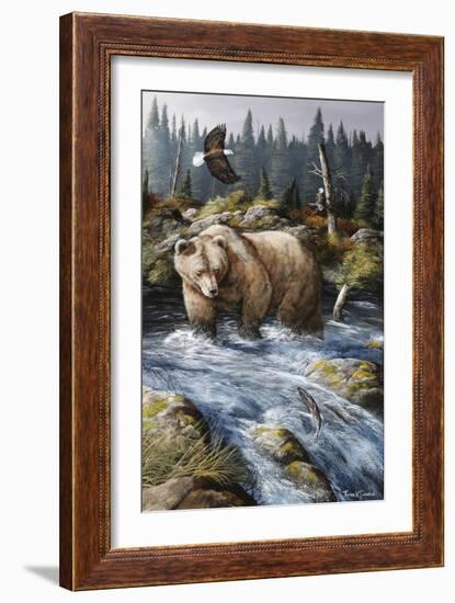 Busy Day at the Fishing Hole-Trevor V. Swanson-Framed Giclee Print