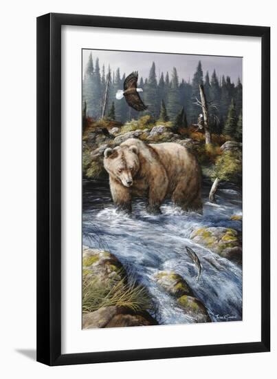 Busy Day at the Fishing Hole-Trevor V. Swanson-Framed Giclee Print