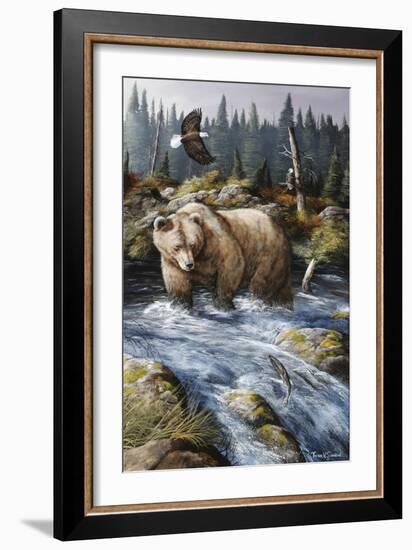 Busy Day at the Fishing Hole-Trevor V. Swanson-Framed Giclee Print