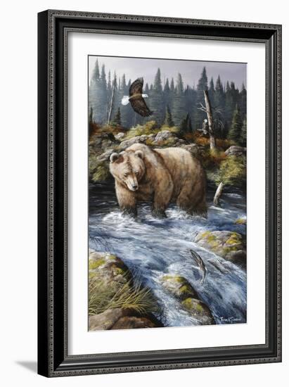 Busy Day at the Fishing Hole-Trevor V. Swanson-Framed Giclee Print