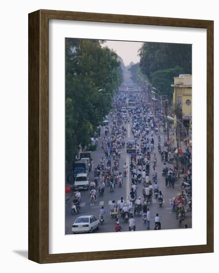 Busy Downtown Street, Ho Chi Minh City (Saigon), Vietnam, Indochina, Asia-Gavin Hellier-Framed Photographic Print