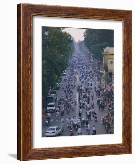 Busy Downtown Street, Ho Chi Minh City (Saigon), Vietnam, Indochina, Asia-Gavin Hellier-Framed Photographic Print