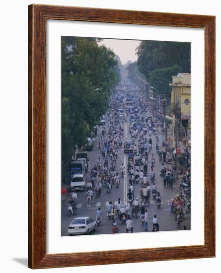 Busy Downtown Street, Ho Chi Minh City (Saigon), Vietnam, Indochina, Asia-Gavin Hellier-Framed Photographic Print