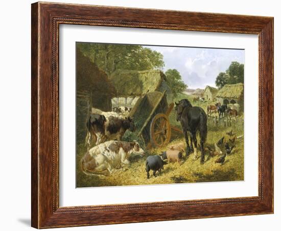 Busy Farmyard-John Frederick Herring II-Framed Giclee Print