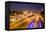 Busy Highway Traffic at Dusk in Sao Paulo, Brazil-Alex Saberi-Framed Premier Image Canvas