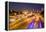Busy Highway Traffic at Dusk in Sao Paulo, Brazil-Alex Saberi-Framed Premier Image Canvas