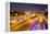 Busy Highway Traffic at Dusk in Sao Paulo, Brazil-Alex Saberi-Framed Premier Image Canvas