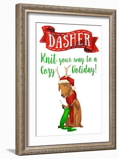 Busy Reindeer I-Sd Graphics Studio-Framed Art Print