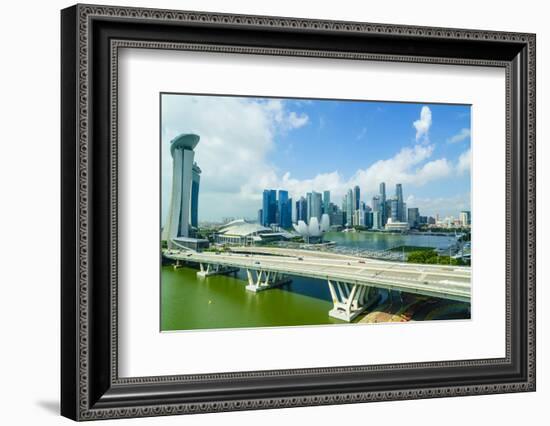 Busy Roads Leading to the Marina Bay Sands-Fraser Hall-Framed Photographic Print