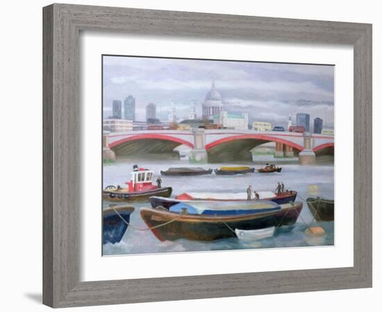Busy Scene at Blackfriars, 2005-Terry Scales-Framed Giclee Print