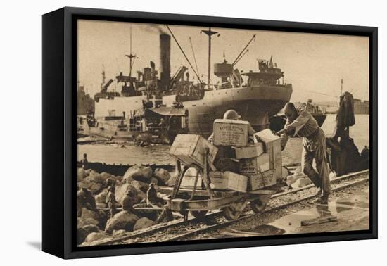 'Busy Scenes in Benghazi', 1943-Unknown-Framed Premier Image Canvas