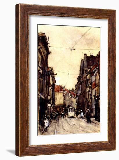 Busy Street at the Hague Netherlands-Floris Arntzenius-Framed Art Print