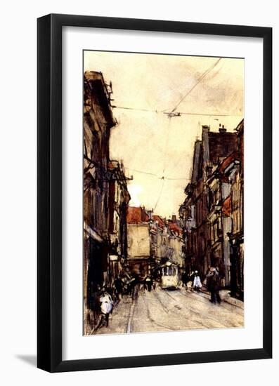 Busy Street at the Hague Netherlands-Floris Arntzenius-Framed Art Print