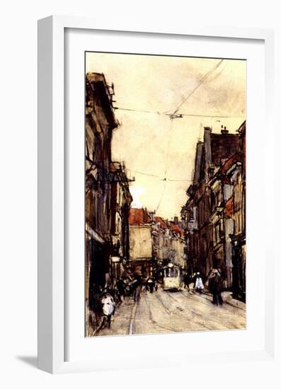 Busy Street at the Hague Netherlands-Floris Arntzenius-Framed Art Print