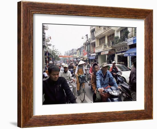 Busy Street, Hanoi, Vietnam, Indochina, Southeast Asia, Asia-Upperhall Ltd-Framed Photographic Print