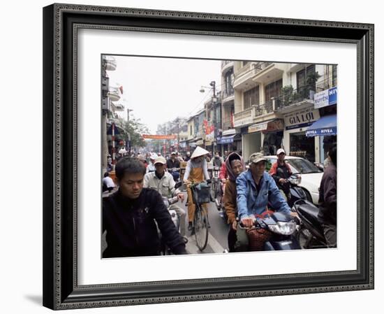 Busy Street, Hanoi, Vietnam, Indochina, Southeast Asia, Asia-Upperhall Ltd-Framed Photographic Print