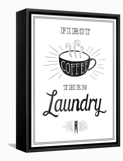 But First Coffee-The Vintage Collection-Framed Stretched Canvas