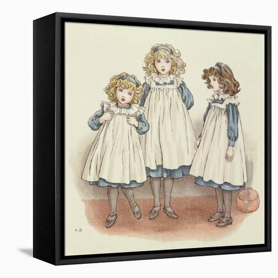 But Flinders Foots Were Cold, from 'April Baby's Book of Tunes', 1900 (Colour Litho)-Kate Greenaway-Framed Premier Image Canvas