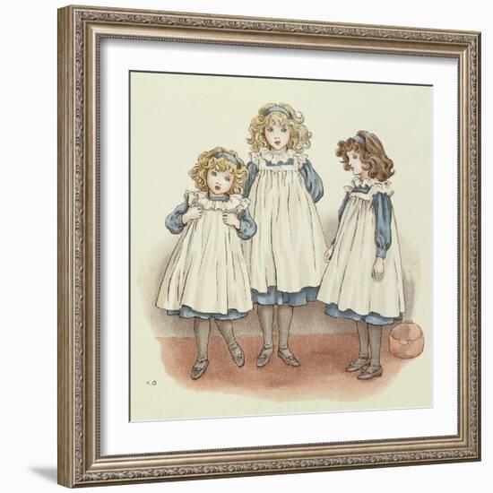 But Flinders Foots Were Cold, from 'April Baby's Book of Tunes', 1900 (Colour Litho)-Kate Greenaway-Framed Giclee Print