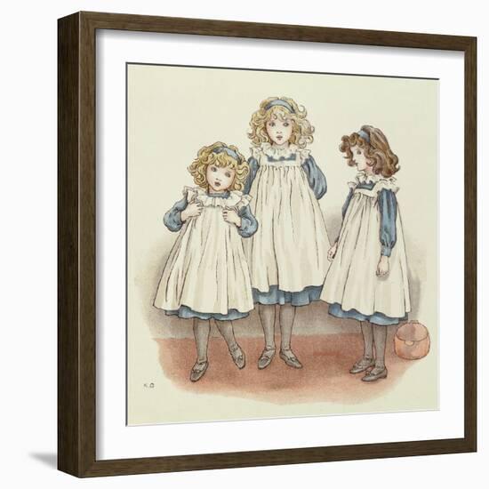 But Flinders Foots Were Cold, from 'April Baby's Book of Tunes', 1900 (Colour Litho)-Kate Greenaway-Framed Giclee Print