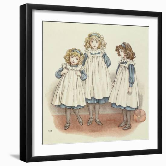 But Flinders Foots Were Cold, from 'April Baby's Book of Tunes', 1900 (Colour Litho)-Kate Greenaway-Framed Giclee Print