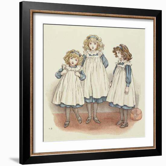 But Flinders Foots Were Cold, from 'April Baby's Book of Tunes', 1900 (Colour Litho)-Kate Greenaway-Framed Giclee Print