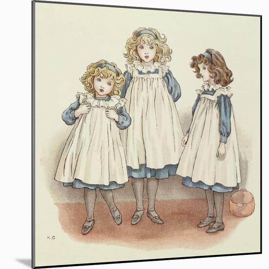 But Flinders Foots Were Cold, from 'April Baby's Book of Tunes', 1900 (Colour Litho)-Kate Greenaway-Mounted Giclee Print