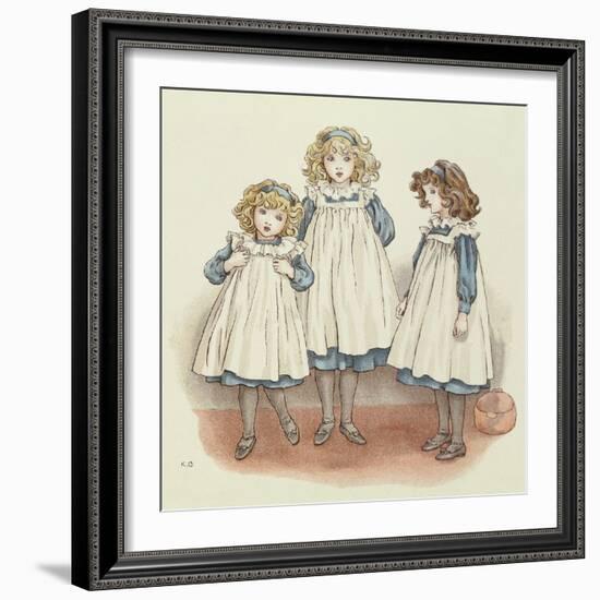 But Flinders Foots Were Cold, from 'April Baby's Book of Tunes', 1900 (Colour Litho)-Kate Greenaway-Framed Giclee Print