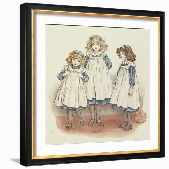 But Flinders Foots Were Cold, from 'April Baby's Book of Tunes', 1900 (Colour Litho)-Kate Greenaway-Framed Giclee Print